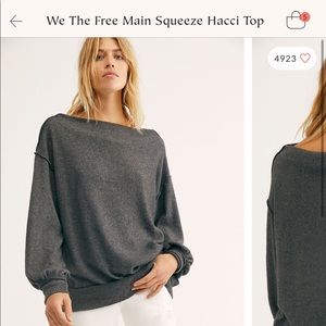 Free People Main Squeeze Hacci Top